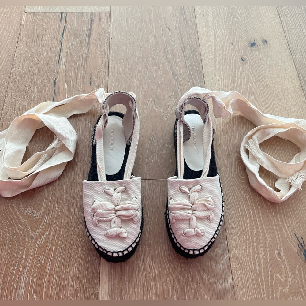 Tory Burch Woven Double T Espadrilles - Picture 9 of 12